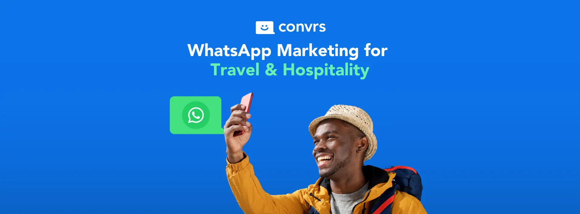 Traveler using WhatsApp